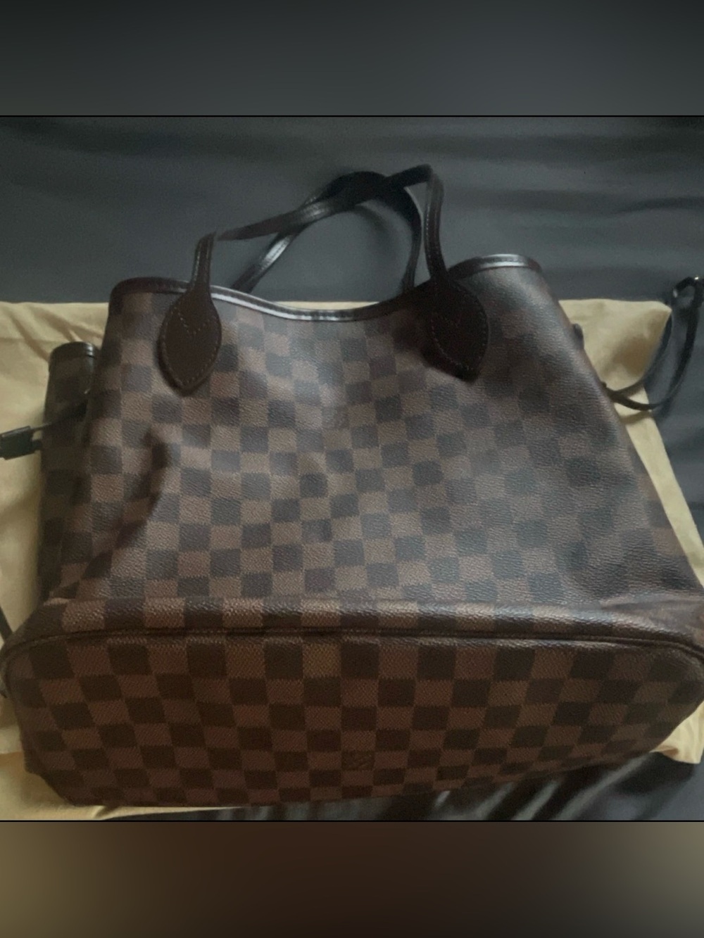 Louis Vuitton Brown Damier Ebene Canvas Tote